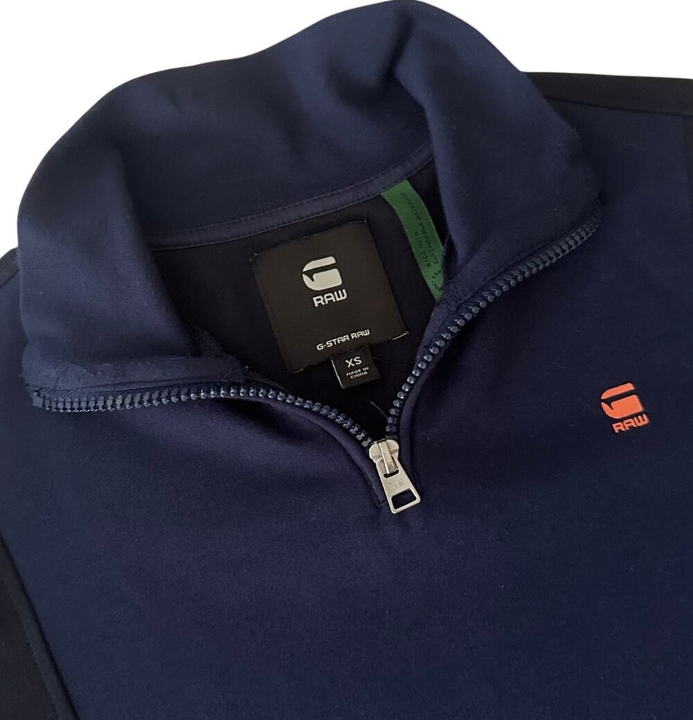 G STAR RAW Quarter Zip Pullover Navy Blue Size XS NWOT